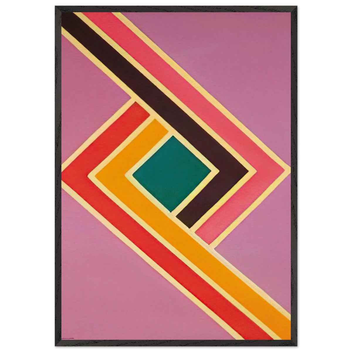 Comet I - Sam Gilliam 70x100 cm / 28x40 inches Framed Art Print – Black Wooden Frame