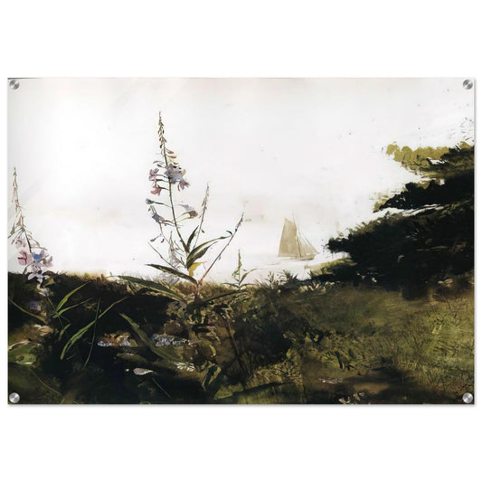 UNDER SAIL - Andrew Wyeth Acrylic Print - 70x100 cm / 28x40″ inches