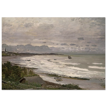 The Beach at Saint-Adresse - claude monet Brushed Aluminum Print - 70x100 cm / 28x40 inches | claude monet Aluminum Print | claude monet Prints
