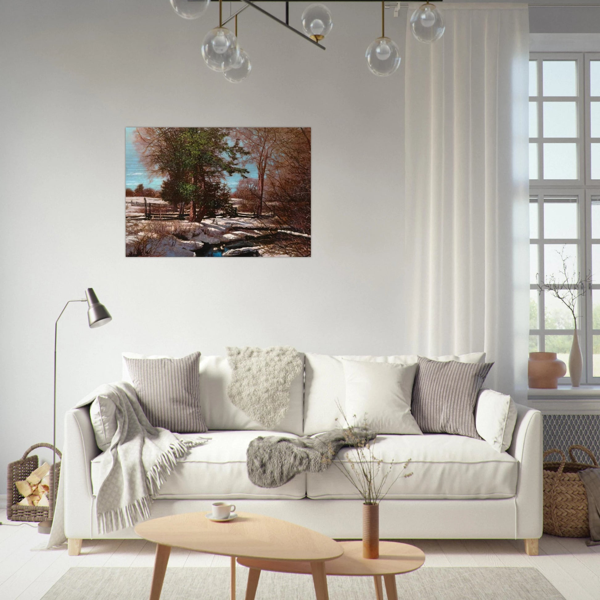 Promise of Spring - 1930 Canada - Frank Johnston Brushed Aluminum Print - 70x100 cm / 28x40 inches | Frank Johnston Aluminum Print | Frank Johnston Prints