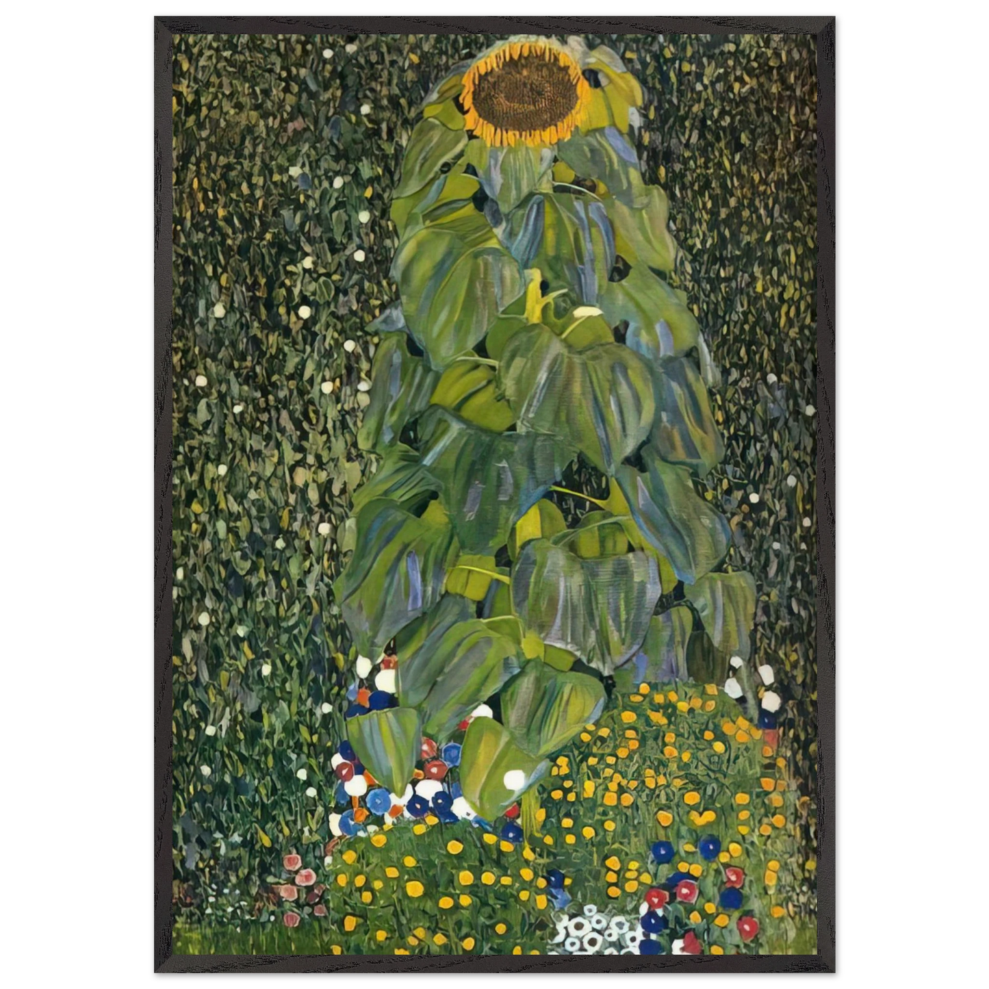 THE SUNFLOWER 1907 - Gustav Klimt 70x100 cm / 28x40 inches Framed Art Print – Black Wooden Frame
