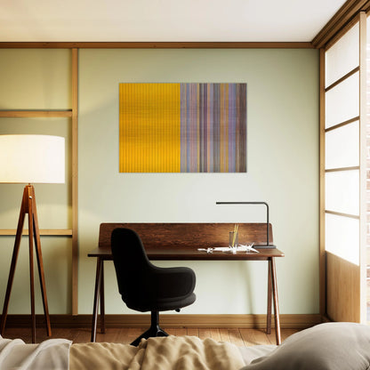 Half Lemon - 1969 - Gene Davis Brushed Aluminum Print - 70x100 cm / 28x40 inches | Gene Davis Aluminum Print | Gene Davis Prints