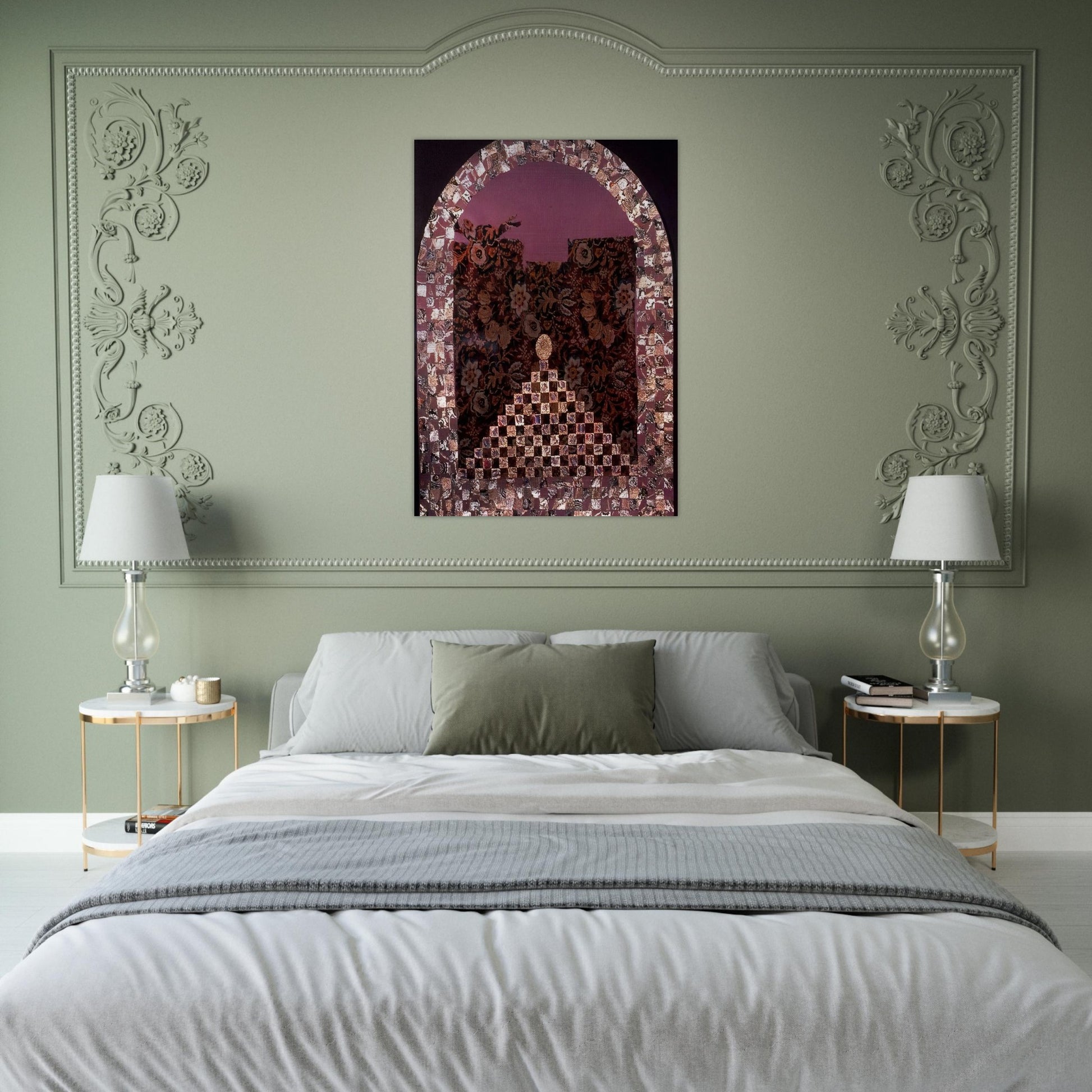 Shrine for the Egg - PD Pattern and Decoration - Miriam Schapiro Brushed Aluminum Print - 70x100 cm / 28x40 inches | Miriam Schapiro Aluminum Print | Miriam Schapiro Prints