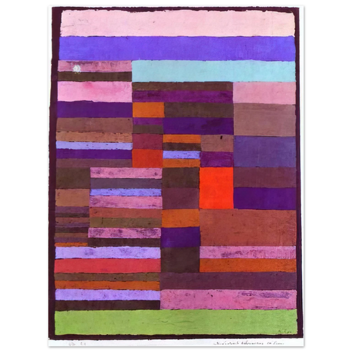Paul Klee - INDIVIDUALIZED ALTIMETRY OF STRIPES 1930  75x100 cm / 30x40inches Fine Art Poster