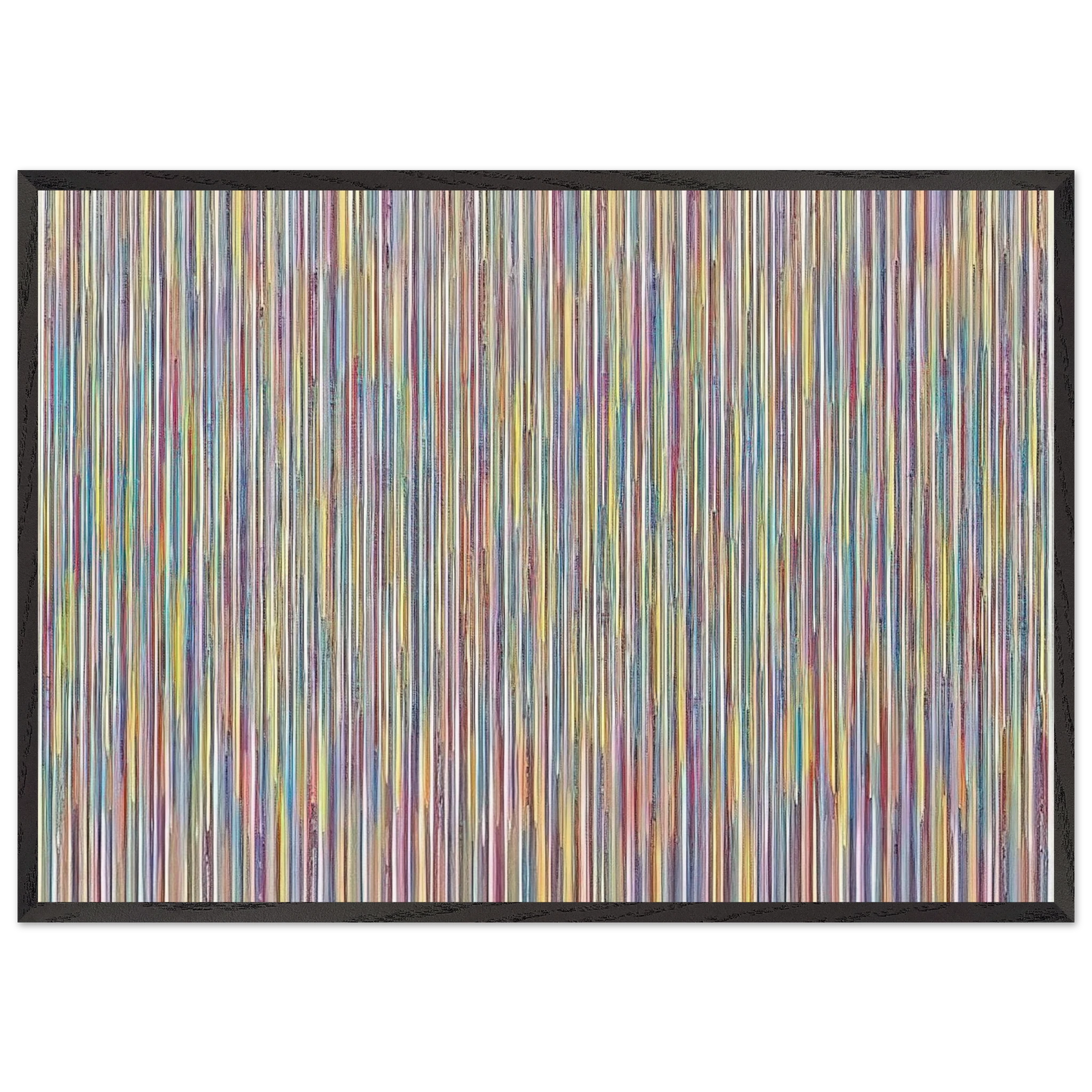 Monets Garden - 1980 - Gene Davis 70x100 cm / 28x40 inches Framed Art Print – Black Wooden Frame