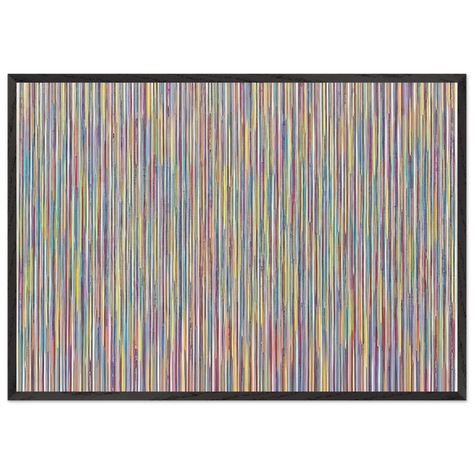 Monets Garden - 1980 - Gene Davis 70x100 cm / 28x40 inches Framed Art Print – Black Wooden Frame