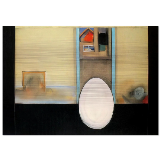 The House - Feminist Art - Miriam Schapiro Brushed Aluminum Print - 70x100 cm / 28x40 inches | Miriam Schapiro Aluminum Print | Miriam Schapiro Prints