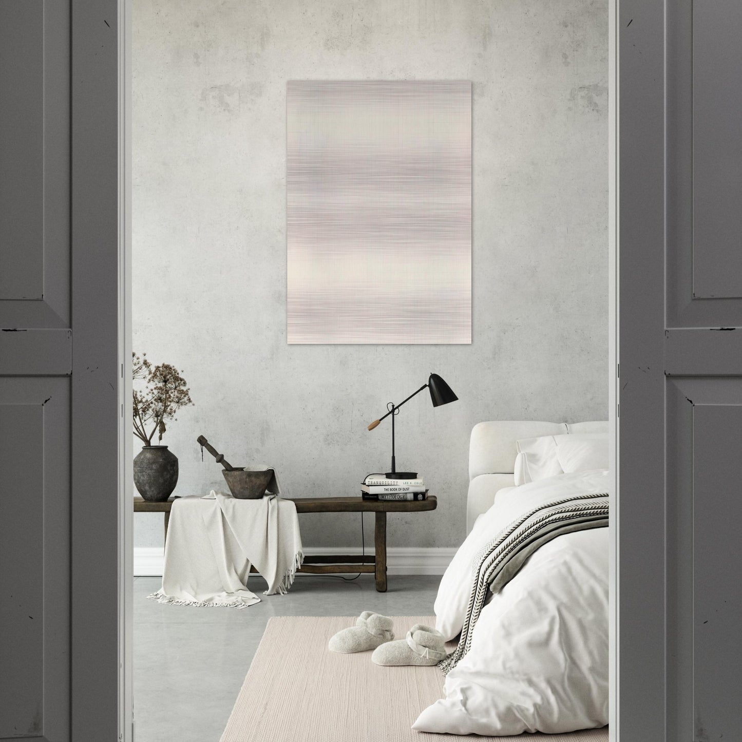 The Peach - Agnes Martin Brushed Aluminum Print - 70x100 cm / 28x40 inches | Agnes Martin Aluminum Print | Agnes Martin Prints