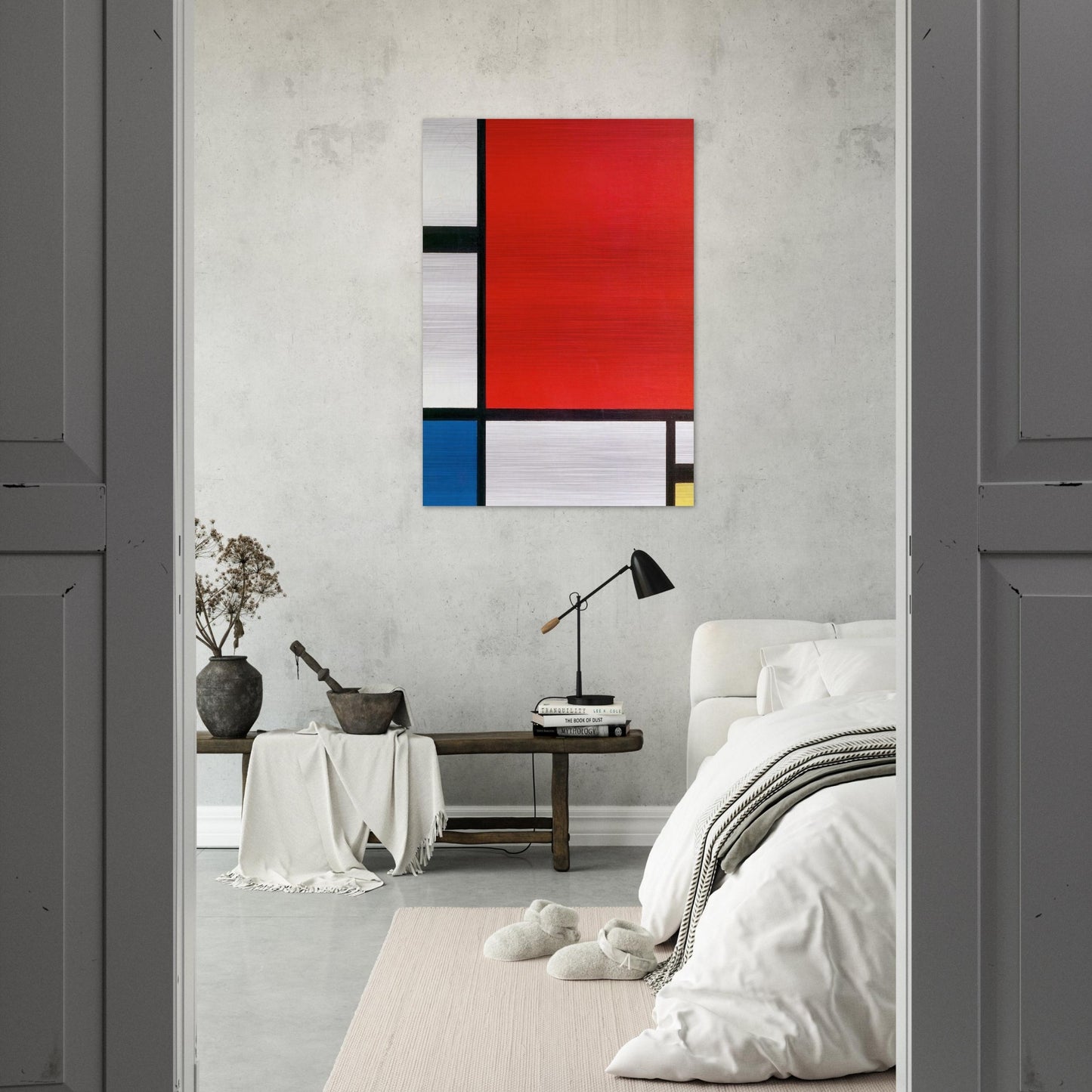Composition with Red, Blue and Yellow - Piet Mondrian Brushed Aluminum Print - 70x100 cm / 28x40 inches | Piet Mondrian Aluminum Print | Piet Mondrian Prints