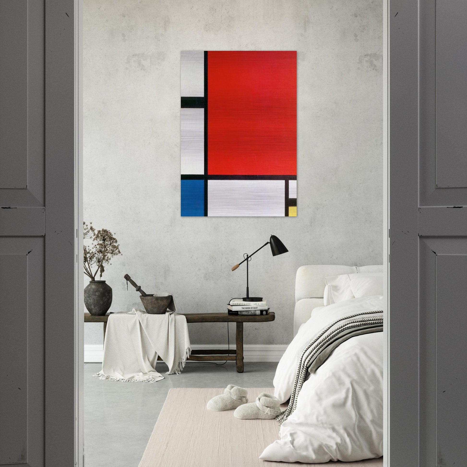 Composition with Red, Blue and Yellow - Piet Mondrian Brushed Aluminum Print - 70x100 cm / 28x40 inches | Piet Mondrian Aluminum Print | Piet Mondrian Prints