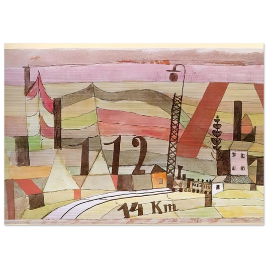 STATION L 112 1923 - Paul Klee Brushed Aluminum Print - 70x100 cm / 28x40 inches | Paul Klee Aluminum Print | Paul Klee Prints