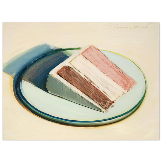 Wayne Thiebaud - Cake Slice - 1979 Wall Art - 21x29.7 cm / 8x12" - Fine Art Poster - -