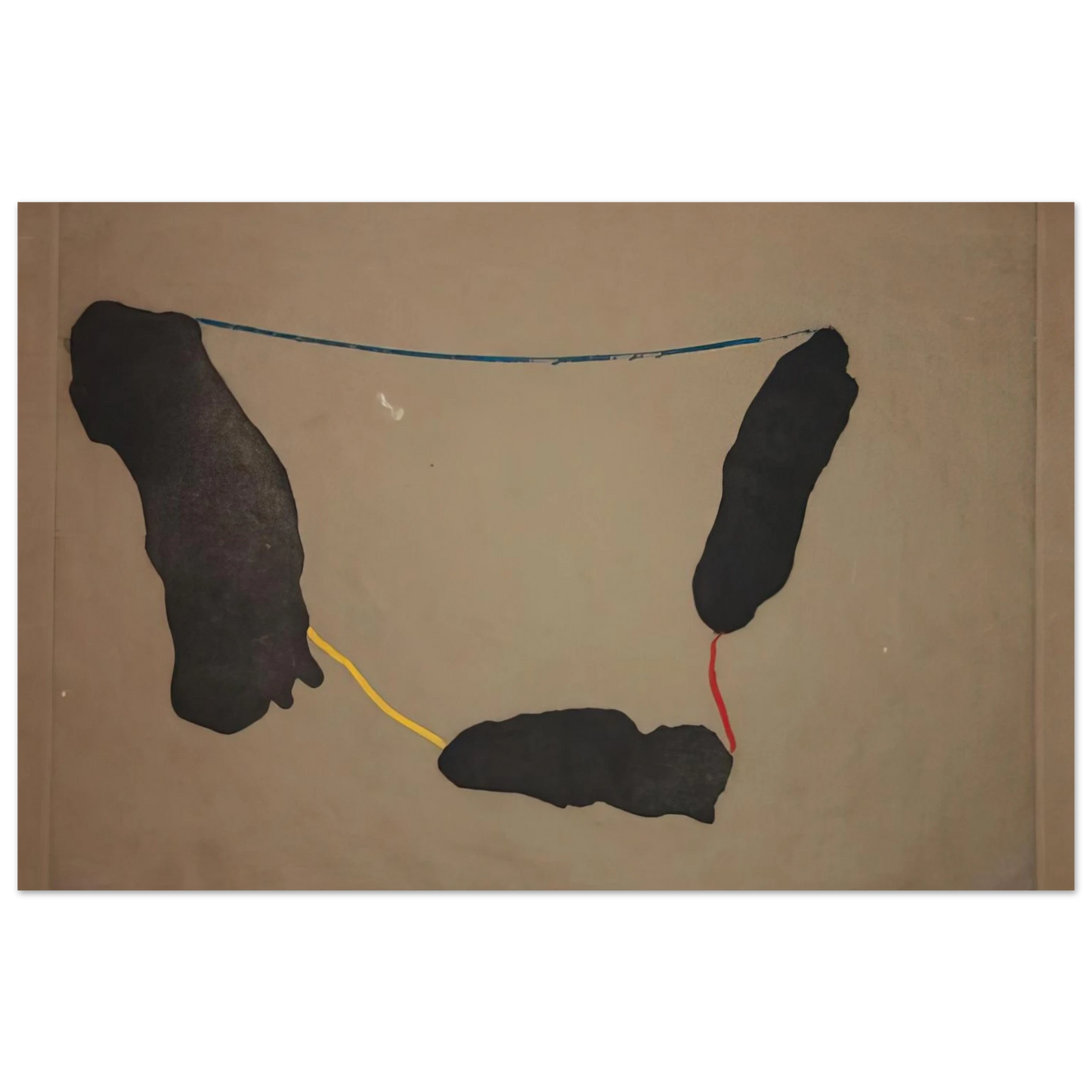 Helen Frankenthaler - Connected By Joy - 1973 Wall art - 20x25 cm / 8x10 inches - Premium Wooden Framed Poster With Fine Art Paper-canvas - White frame