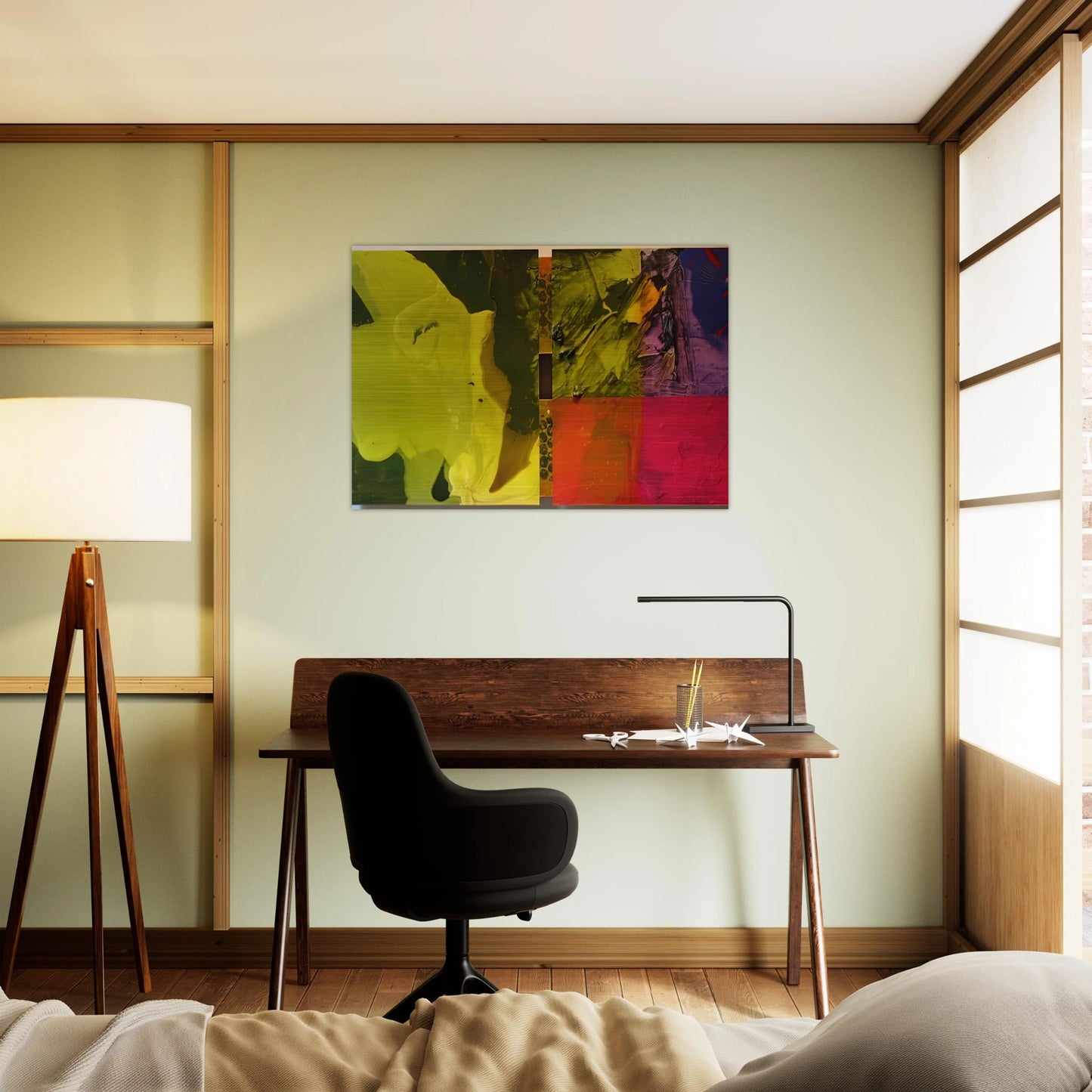 Sea Color - Sam Gilliam Brushed Aluminum Print - 70x100 cm / 28x40 inches | Sam Gilliam Aluminum Print | Sam Gilliam Prints