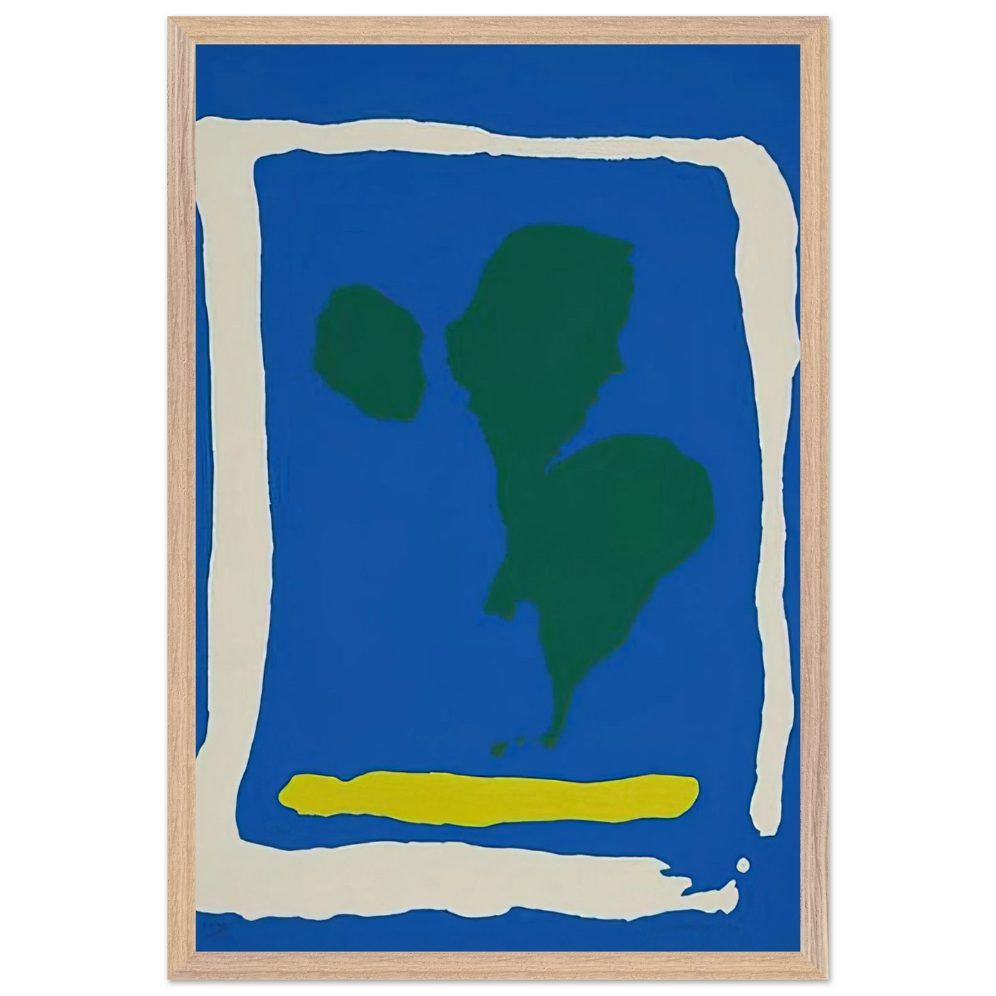 Helen Frankenthaler - Air Frame - 1965 Wall art - 30x40 cm / 12x16 inches - Premium Wooden Framed Poster With Fine Art Paper-canvas - White frame