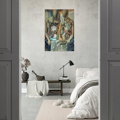THE ARCHAEOLOGISTS 1927 - Giorgio de Chirico Brushed Aluminum Print - 70x100 cm / 28x40 inches | Giorgio de Chirico Aluminum Print | Giorgio de Chirico Prints