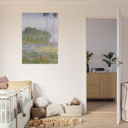 Springtime. Meadow at Giverny - claude monet Brushed Aluminum Print - 70x100 cm / 28x40 inches | claude monet Aluminum Print | claude monet Prints