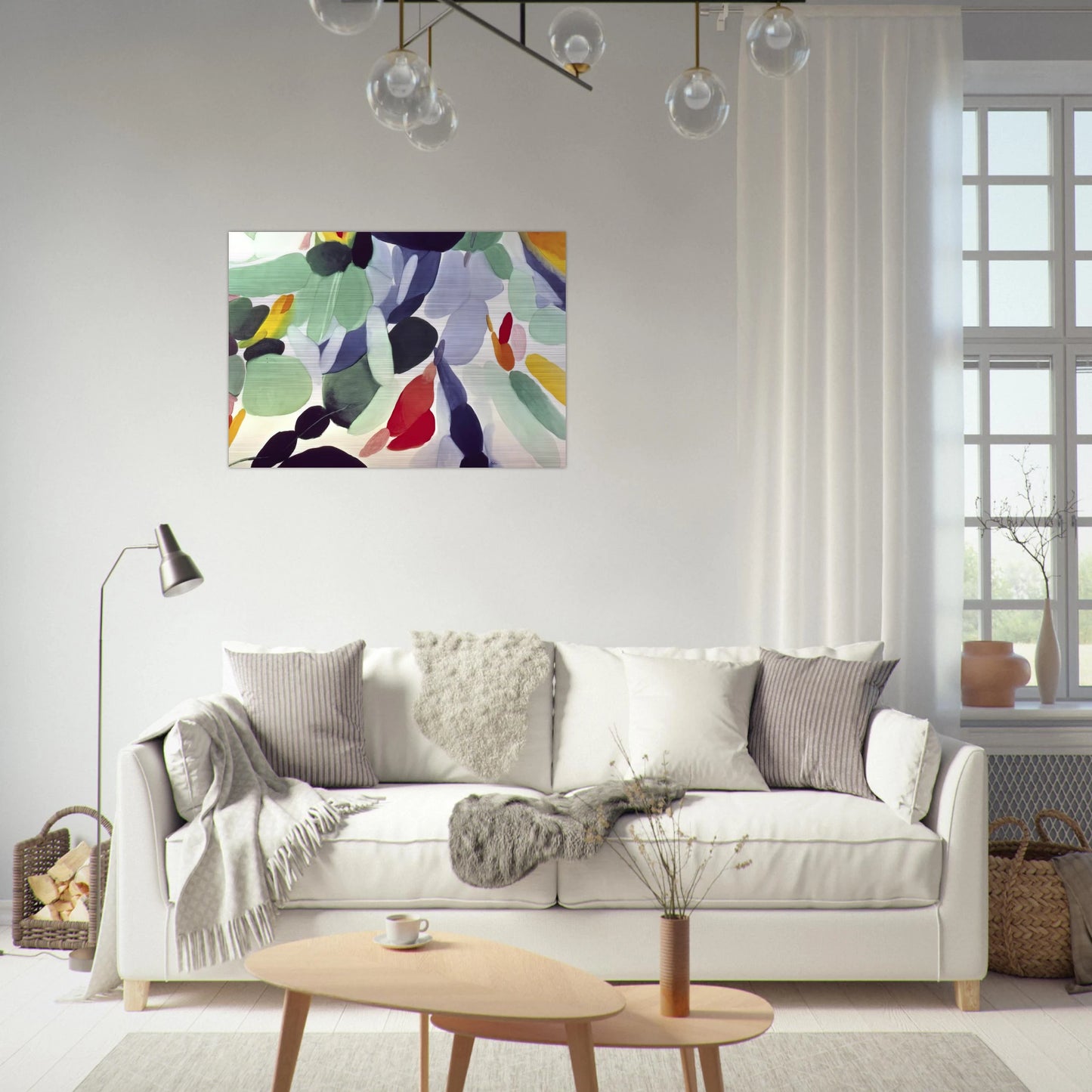 Seven Green Leagues - Alice Baber Brushed Aluminum Print - 70x100 cm / 28x40 inches | Alice Baber Aluminum Print | Alice Baber Prints
