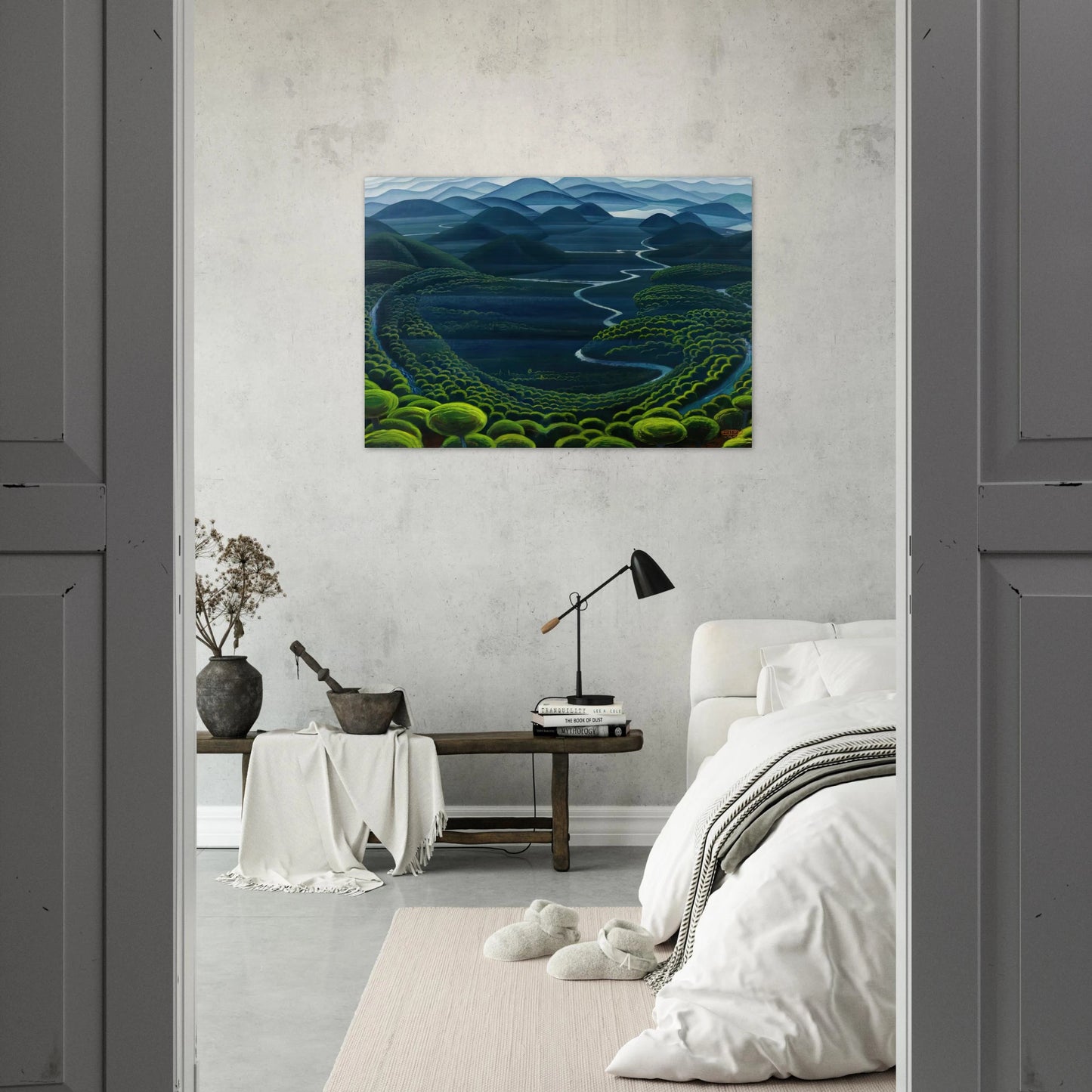 Umbria vergine - 1949 - Gerardo Dottori Brushed Aluminum Print - 70x100 cm / 28x40 inches | Gerardo Dottori Aluminum Print | Gerardo Dottori Prints