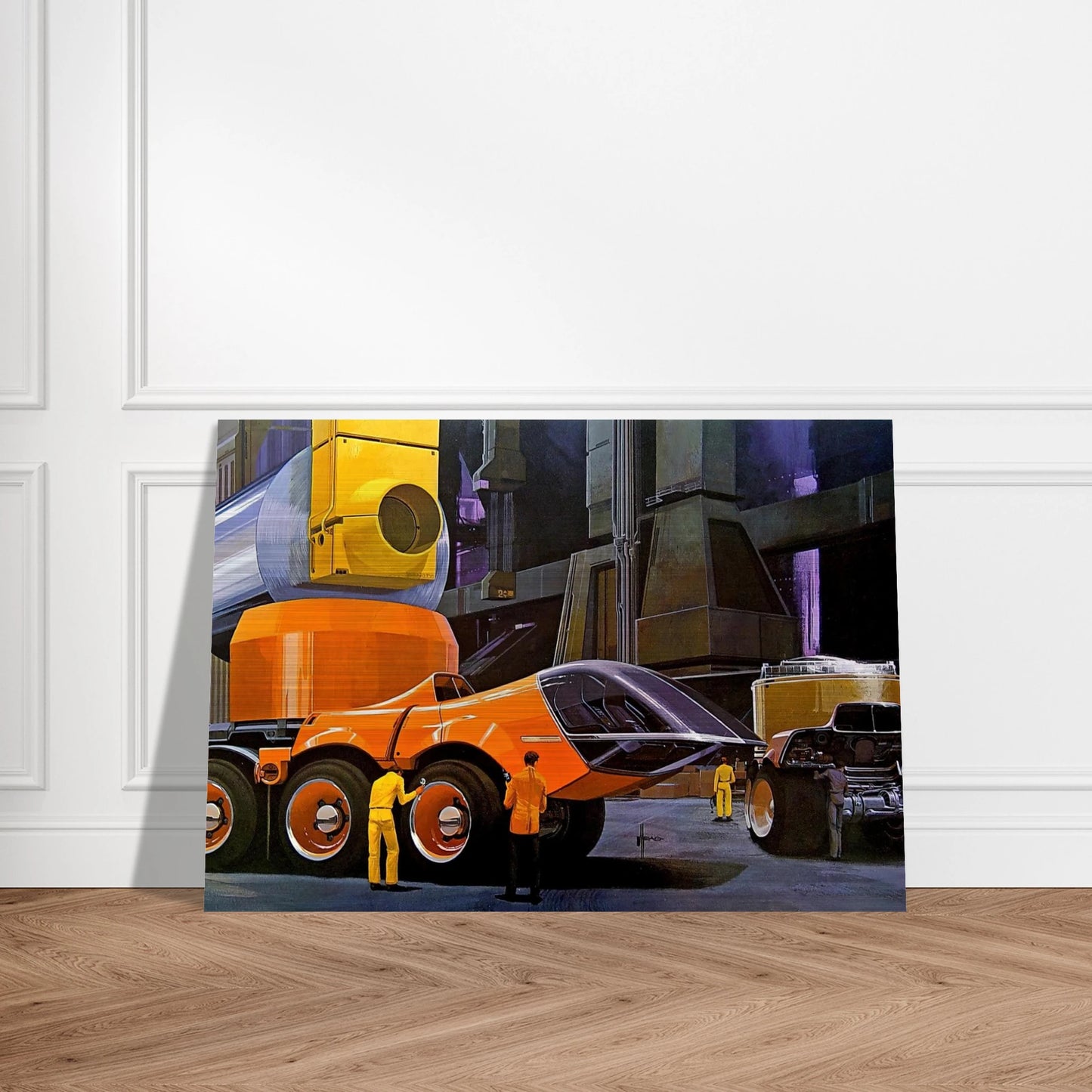 Syd Mead - Syd Mead Brushed Aluminum Print - 70x100 cm / 28x40 inches | Syd Mead Aluminum Print | Syd Mead Prints