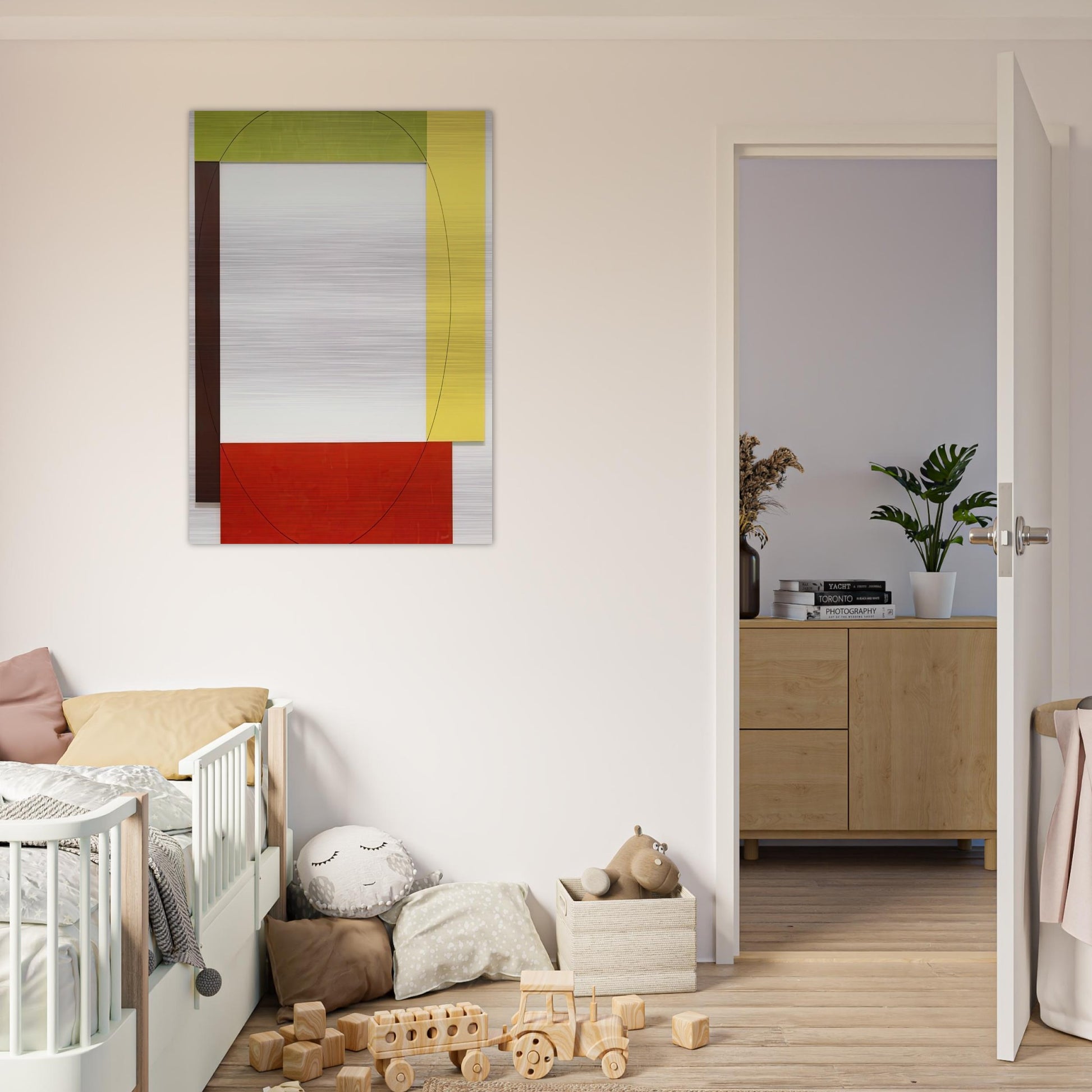 FOUR COLOR FRAME PAINTING 5 PARASOL UNIT 1984 - Robert Mangold Brushed Aluminum Print - 70x100 cm / 28x40 inches | Robert Mangold Aluminum Print | Robert Mangold Prints