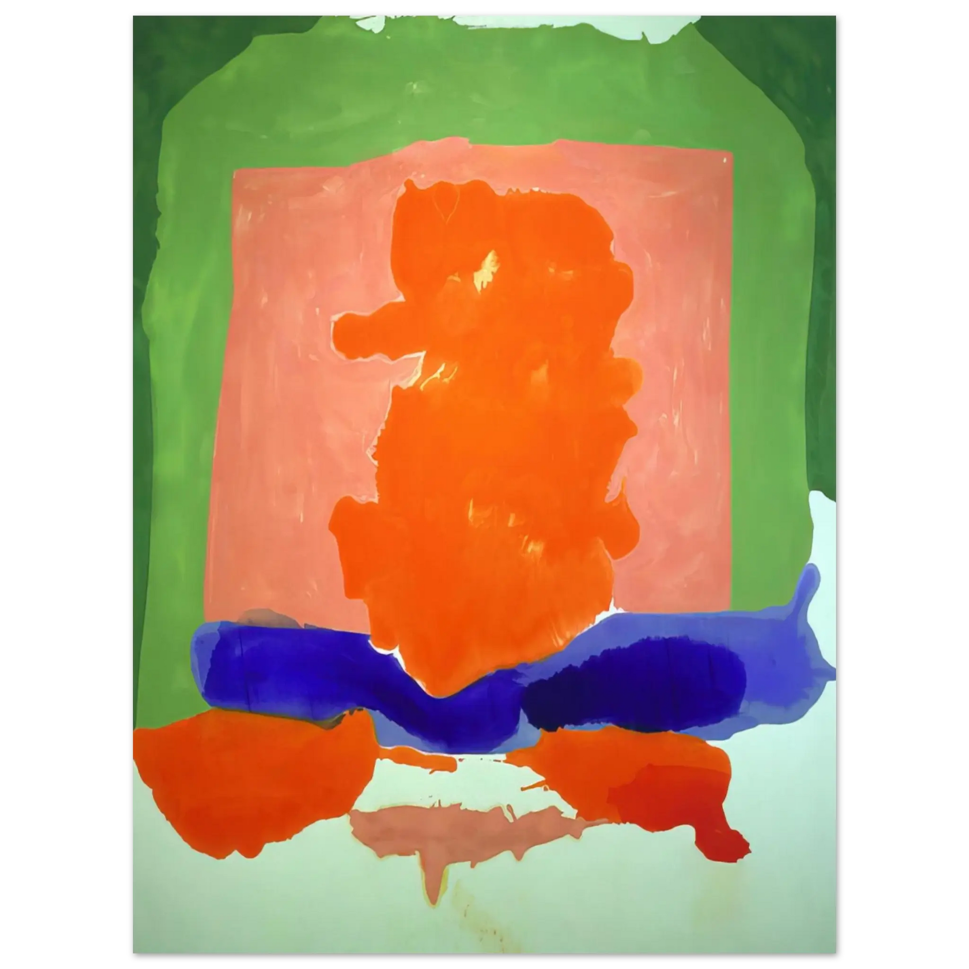 Helen Frankenthaler - Small s Paradise - 1964 Wall art - 50x70 cm / 20x28 Inches - Premium Wooden Framed Poster With Fine Art Paper - Wood frame