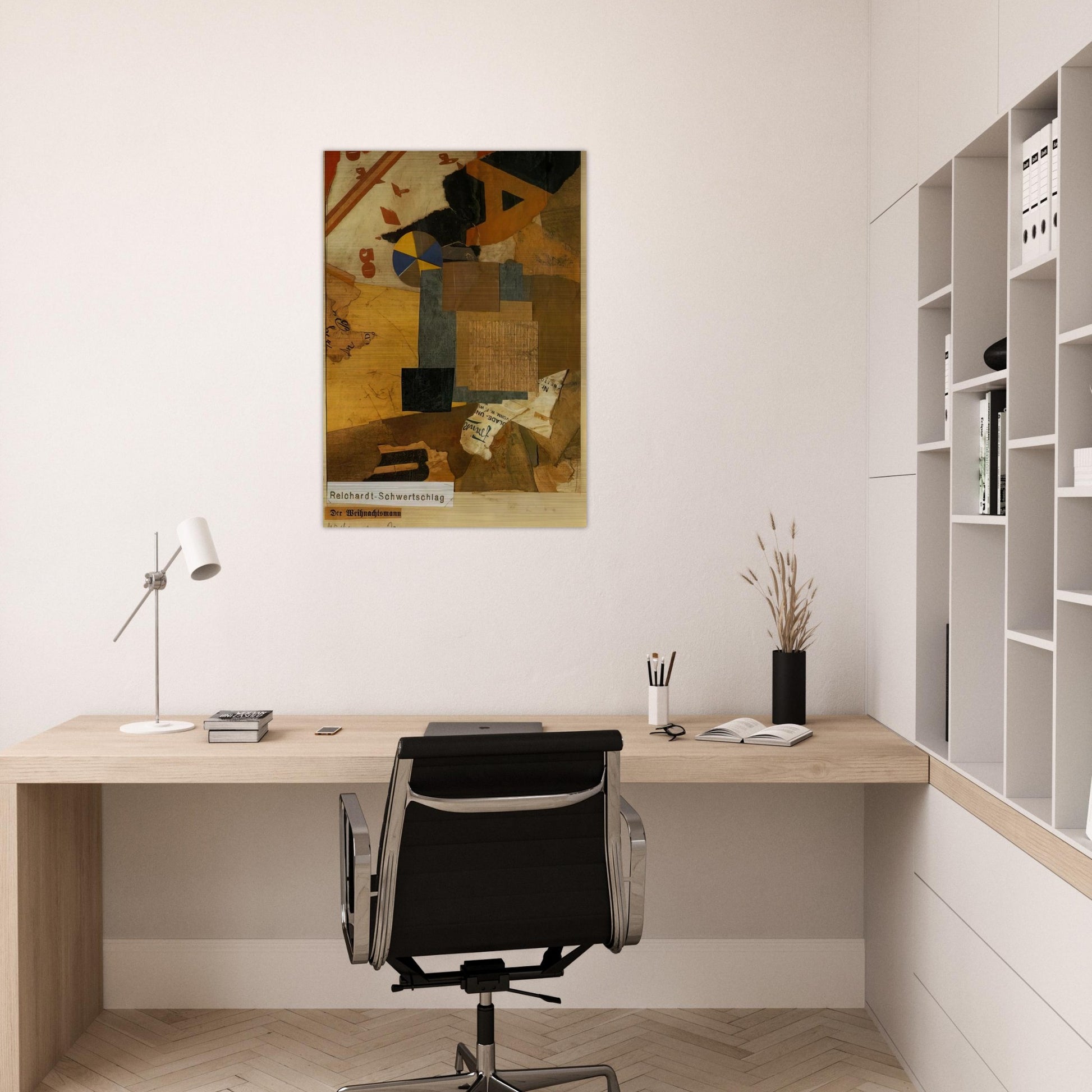SANTA CLAUS 1922 - Kurt Schwitters Brushed Aluminum Print - 70x100 cm / 28x40 inches | Kurt Schwitters Aluminum Print | Kurt Schwitters Prints