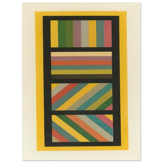 Sol LeWitt - Bands of Color in Four Directions  75x100 cm / 30x40inches Fine Art Poster