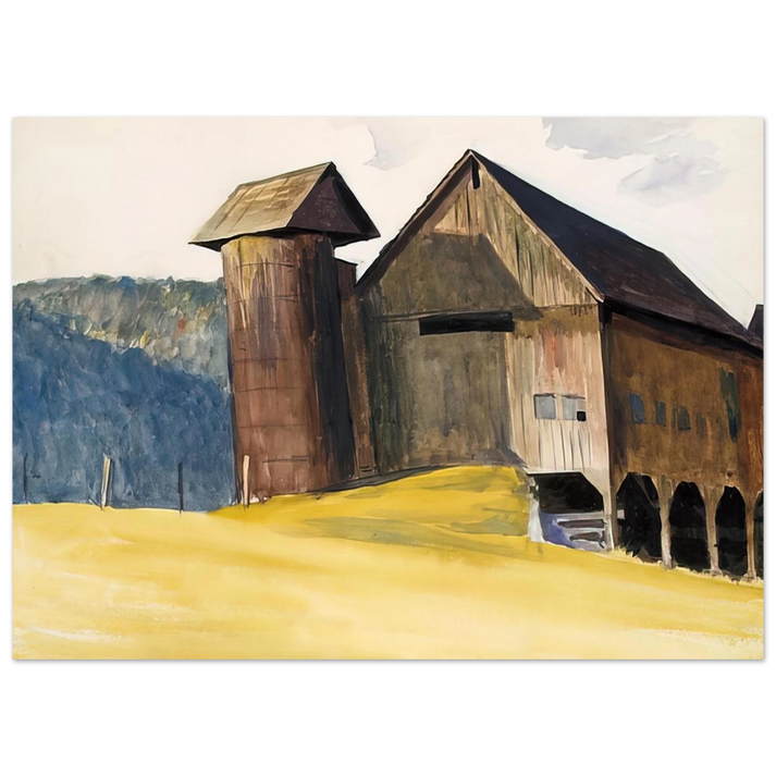 Edward Hopper - Barn and Silo, Vermont Fine Art Poster