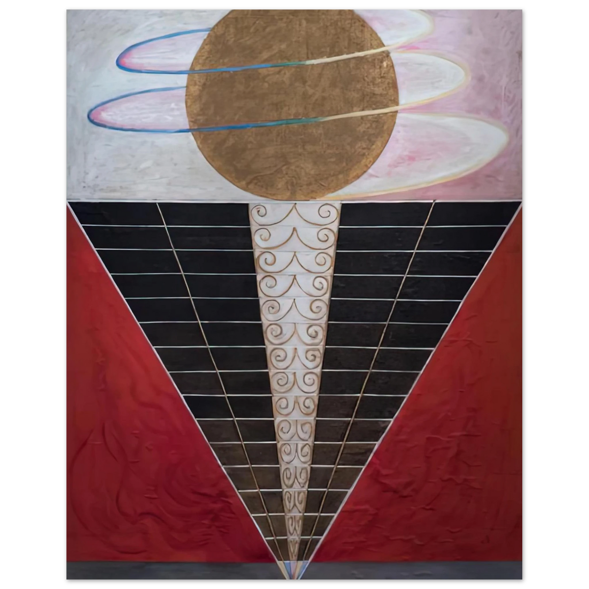 Hilma af Klint - ALTARPIECE NO 2 1915 Wall art - 13x18 cm / 5x7 inches - Premium Wooden Framed Poster With Fine Art Paper-canvas - White frame