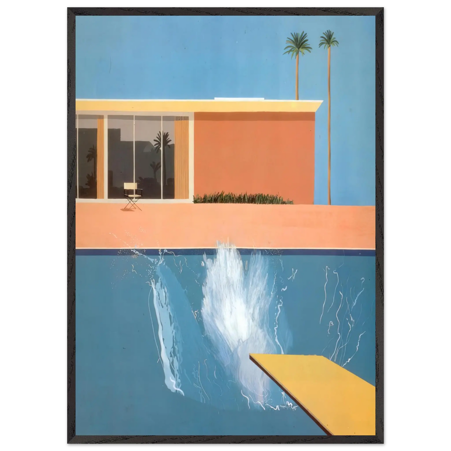 David Hockney - David Hockney Wall art - 30x45 cm / 12x18 Inches - Premium Wooden Framed Poster With Fine Art Paper - Black frame