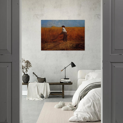 THE VETERAN IN A NEW FIELD - Winslow Homer Brushed Aluminum Print - 70x100 cm / 28x40 inches | Winslow Homer Aluminum Print | Winslow Homer Prints