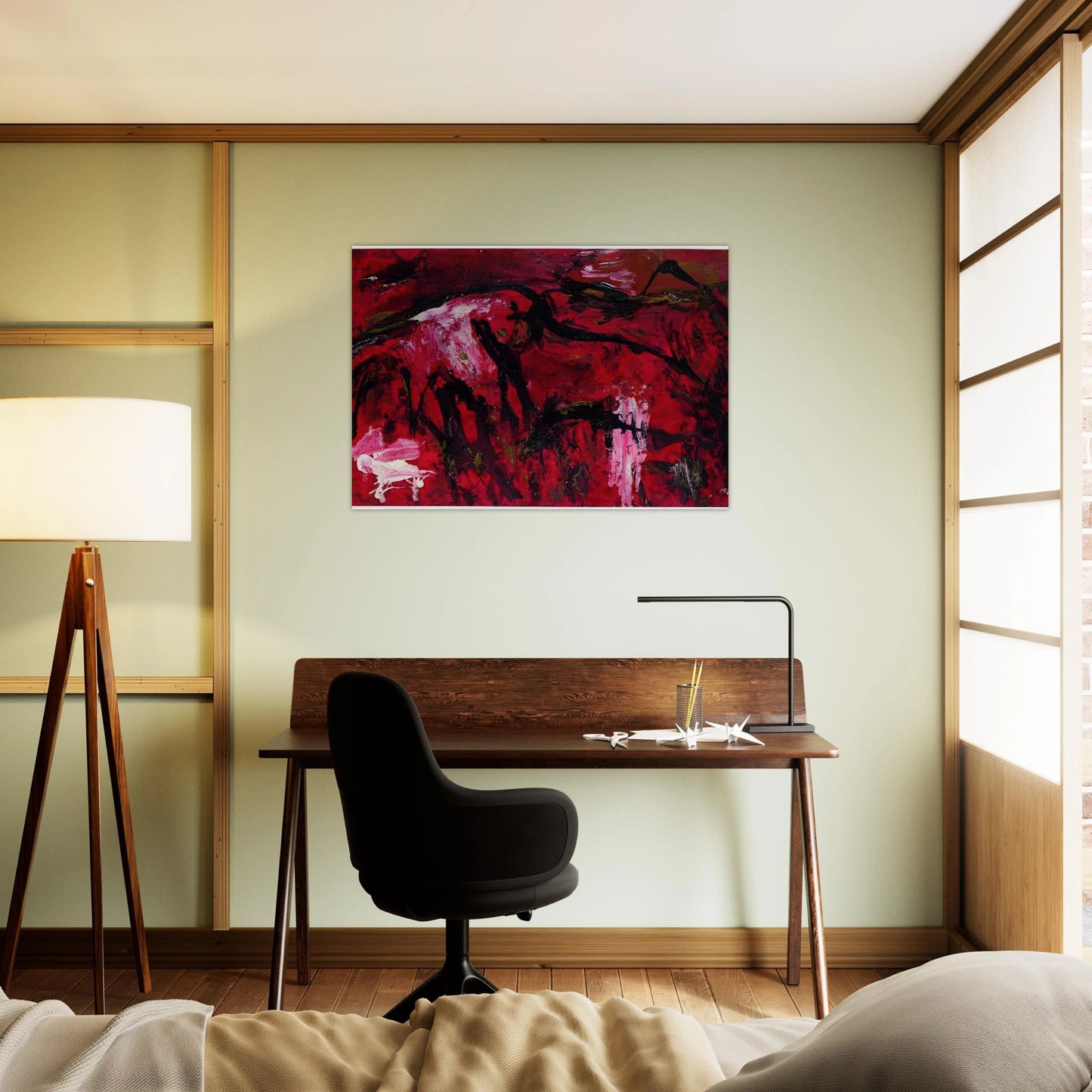 Libusa - 1995 - Emil Schumacher Brushed Aluminum Print - 70x100 cm / 28x40 inches | Emil Schumacher Aluminum Print | Emil Schumacher Prints