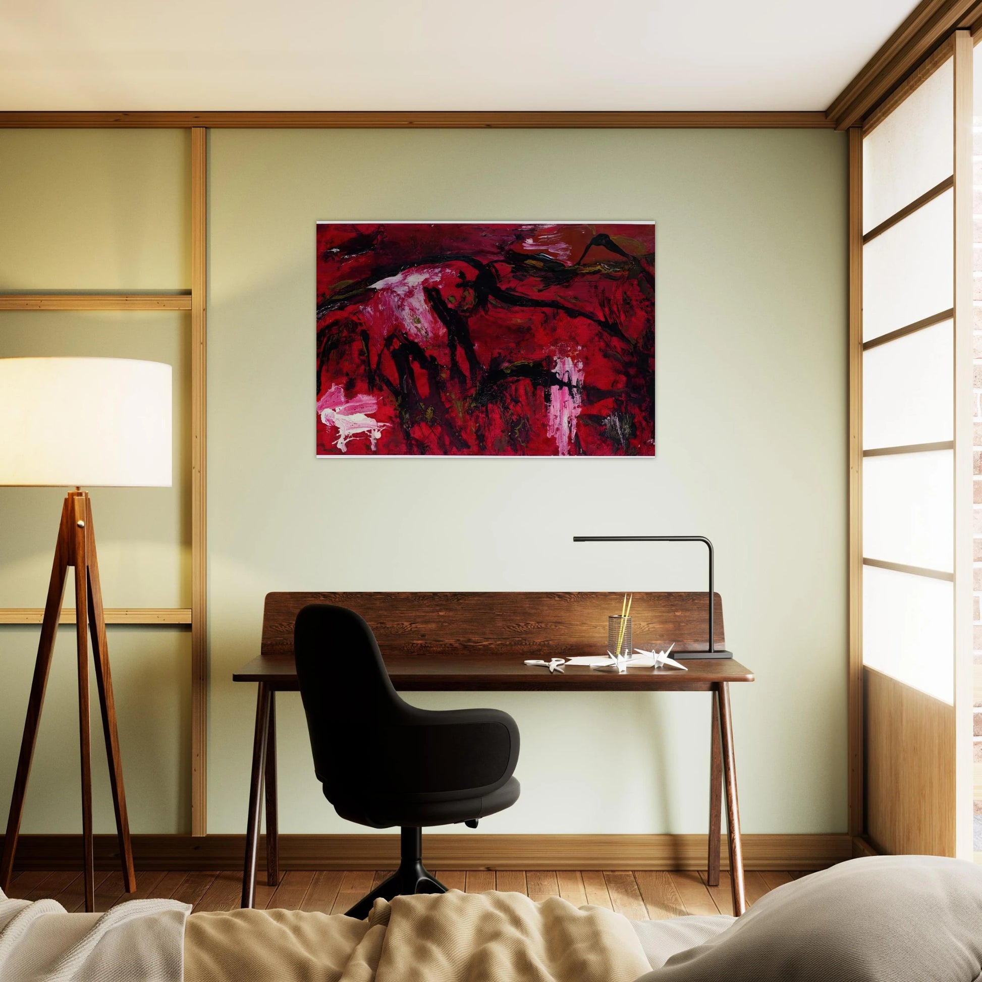 Libusa - 1995 - Emil Schumacher Brushed Aluminum Print - 70x100 cm / 28x40 inches | Emil Schumacher Aluminum Print | Emil Schumacher Prints
