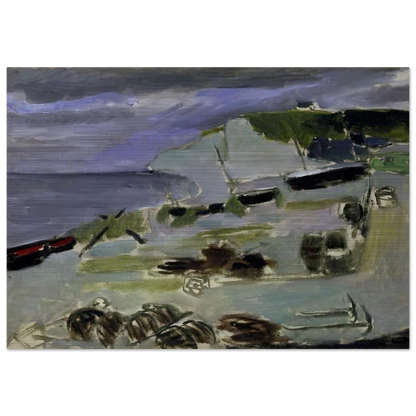 BOATS ON THE BEACH ETRETAT 1920 - Henri Matisse Brushed Aluminum Print - 70x100 cm / 28x40 inches | Henri Matisse Aluminum Print | Henri Matisse Prints