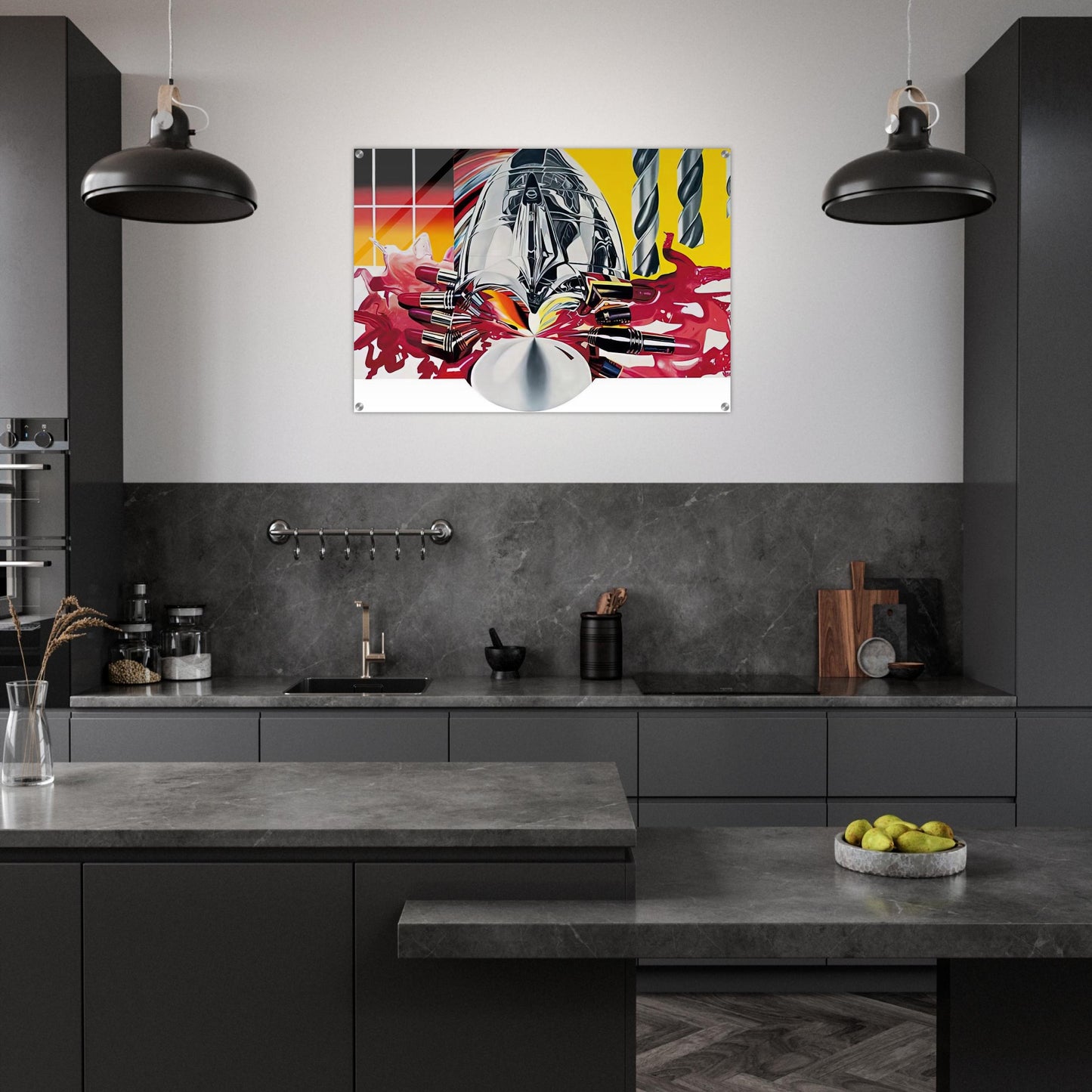 The Swimmer in the Econo-mist  painting 3  - James Rosenquist Acrylic Print - 70x100 cm / 28x40″ inches | James Rosenquist Wall Art | James Rosenquist Prints
