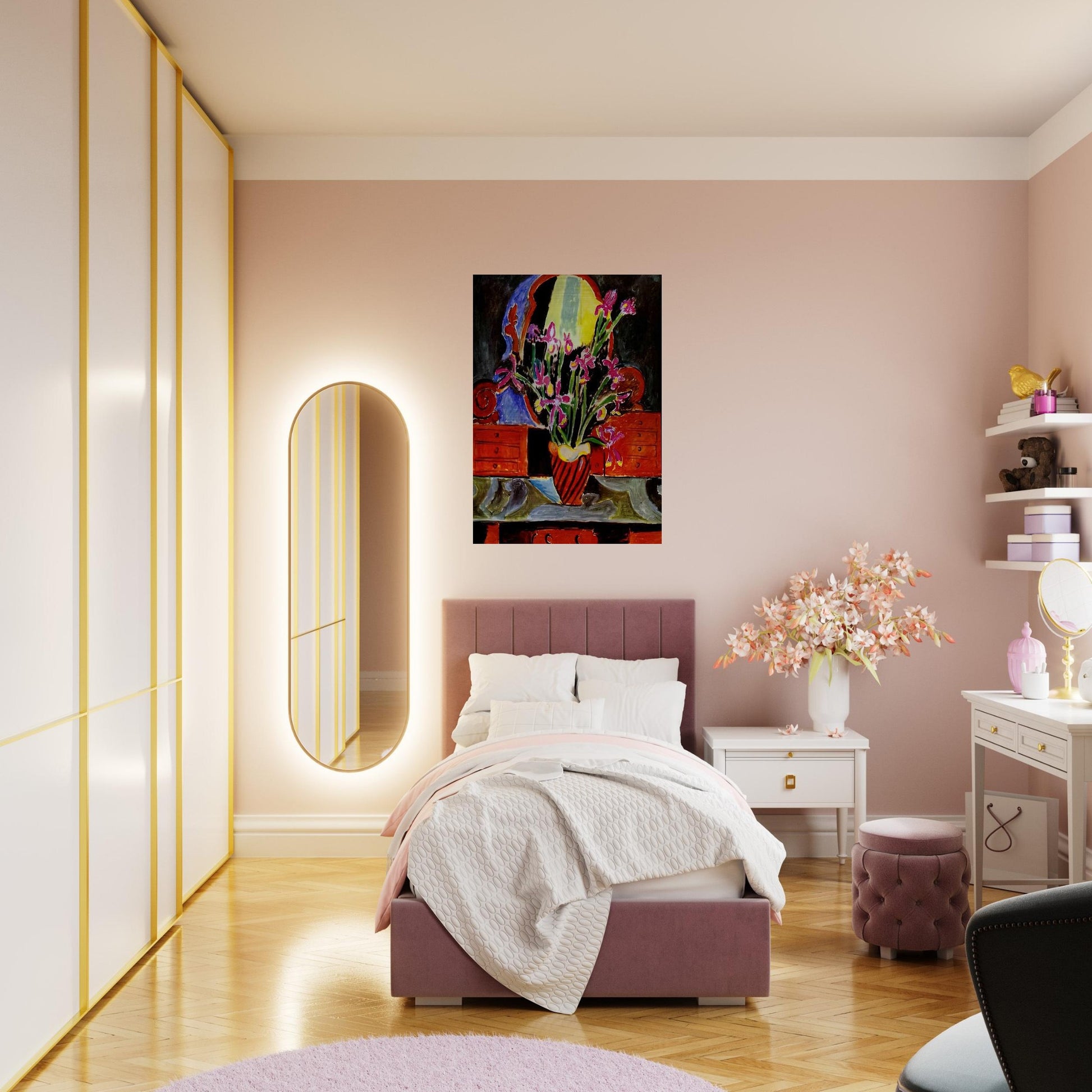 VASE OF IRISES 1912 - Henri Matisse Brushed Aluminum Print - 70x100 cm / 28x40 inches | Henri Matisse Aluminum Print | Henri Matisse Prints