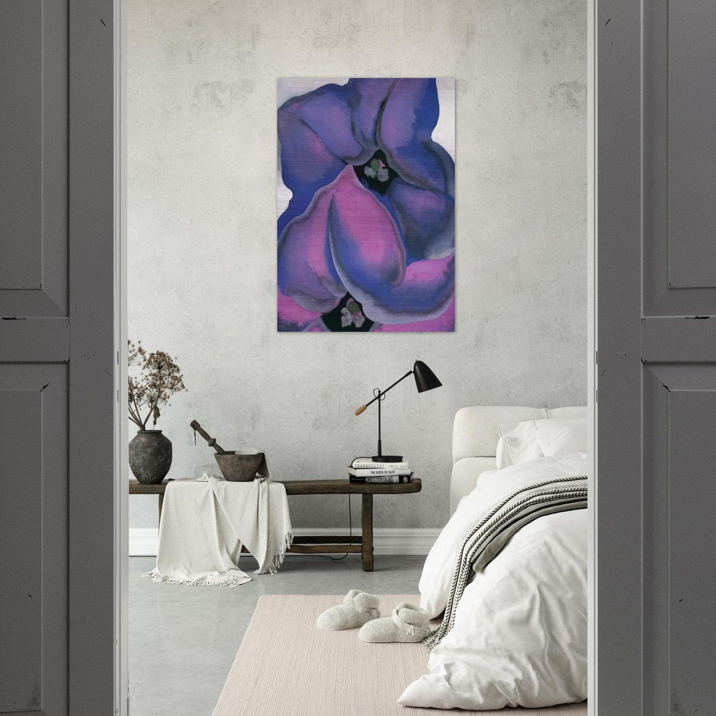 Purple Petunias - Georgia O'Keeffe Brushed Aluminum Print - 70x100 cm / 28x40 inches | Georgia O'Keeffe Aluminum Print | Georgia O'Keeffe Prints