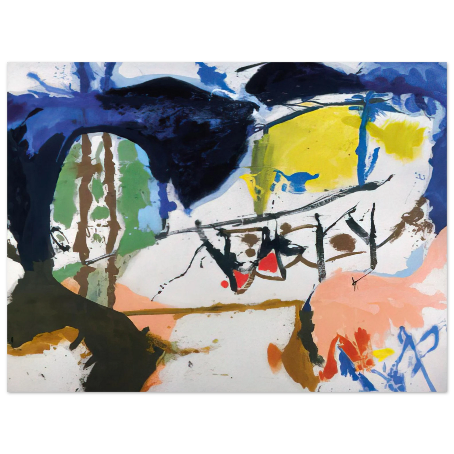 Helen Frankenthaler - Acres - 1959 Wall art - 21x29.7 cm / 8x12" - Fine Art Poster-canvas - -