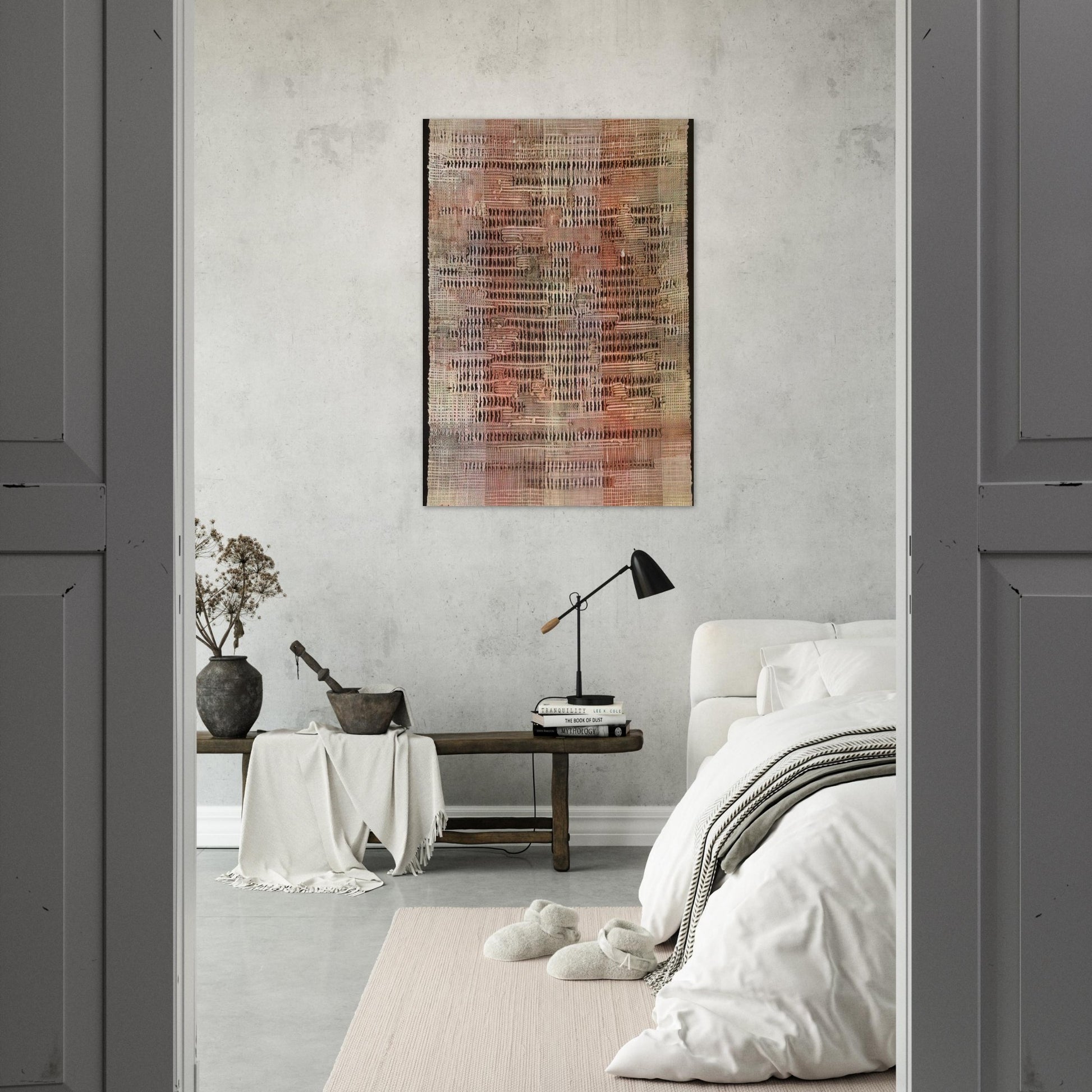 DEVELOPMENT IN ROSE II 1952 - Anni Albers Brushed Aluminum Print - 70x100 cm / 28x40 inches | Anni Albers Aluminum Print | Anni Albers Prints