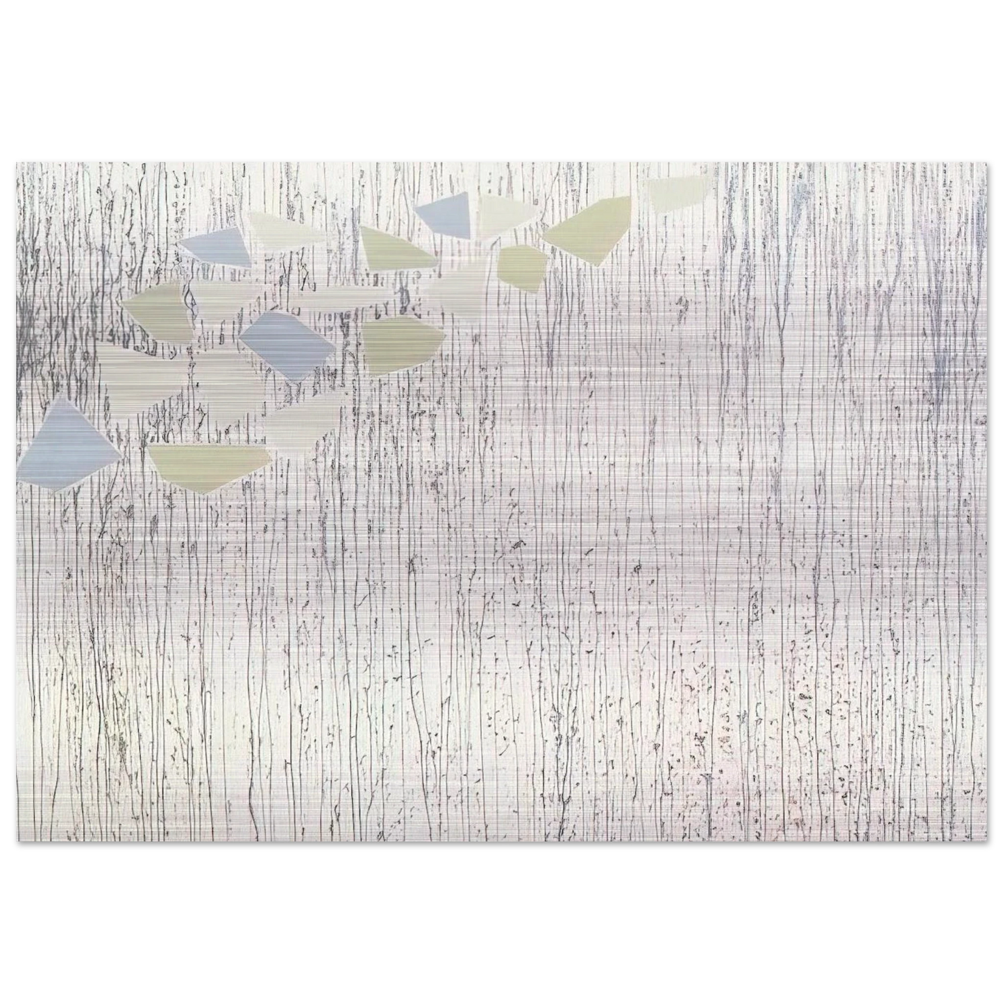 Pale colors on runs - Abstract Expressionism - Robert Goodnough Brushed Aluminum Print - 70x100 cm / 28x40 inches | Robert Goodnough Aluminum Print | Robert Goodnough Prints