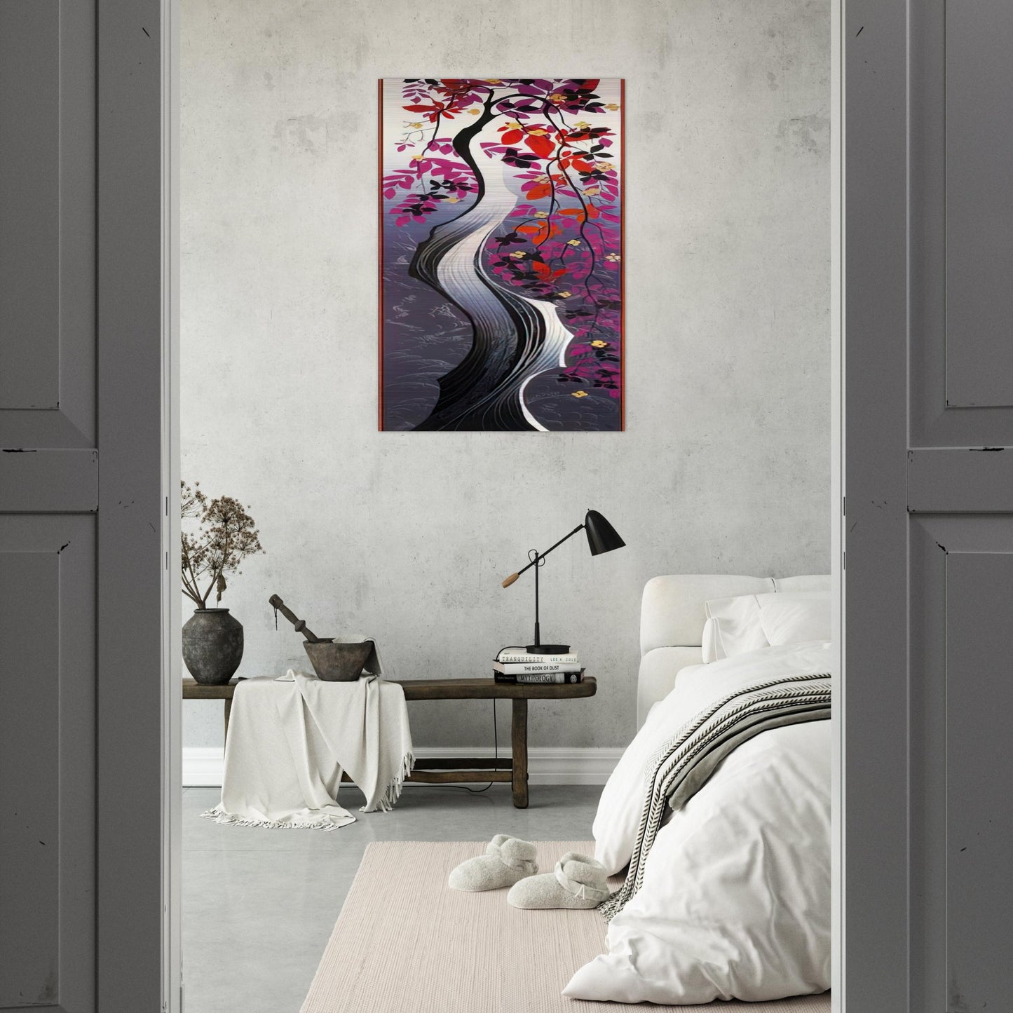 Twisted Tree - Eyvind Earle Brushed Aluminum Print - 70x100 cm / 28x40 inches | Eyvind Earle Aluminum Print | Eyvind Earle Prints