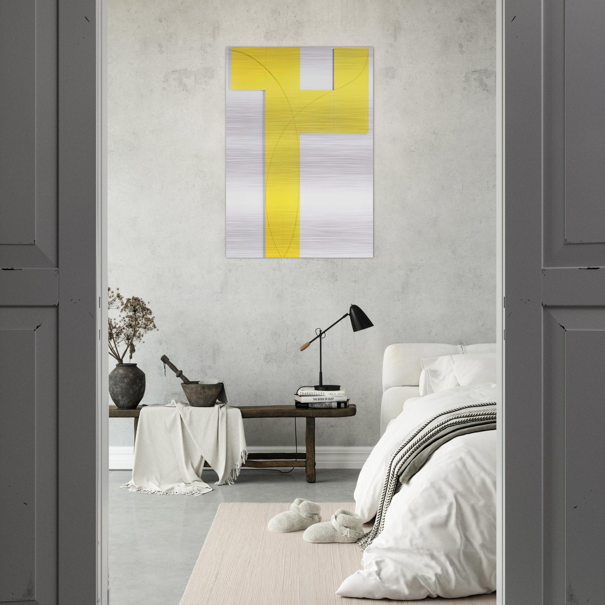 COLUMN STRUCTURE IX 2006 - Robert Mangold Brushed Aluminum Print - 70x100 cm / 28x40 inches | Robert Mangold Aluminum Print | Robert Mangold Prints