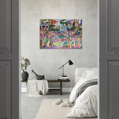 Paysage - Fauvism - Charles Lapicque Brushed Aluminum Print - 70x100 cm / 28x40 inches | Charles Lapicque Aluminum Print | Charles Lapicque Prints