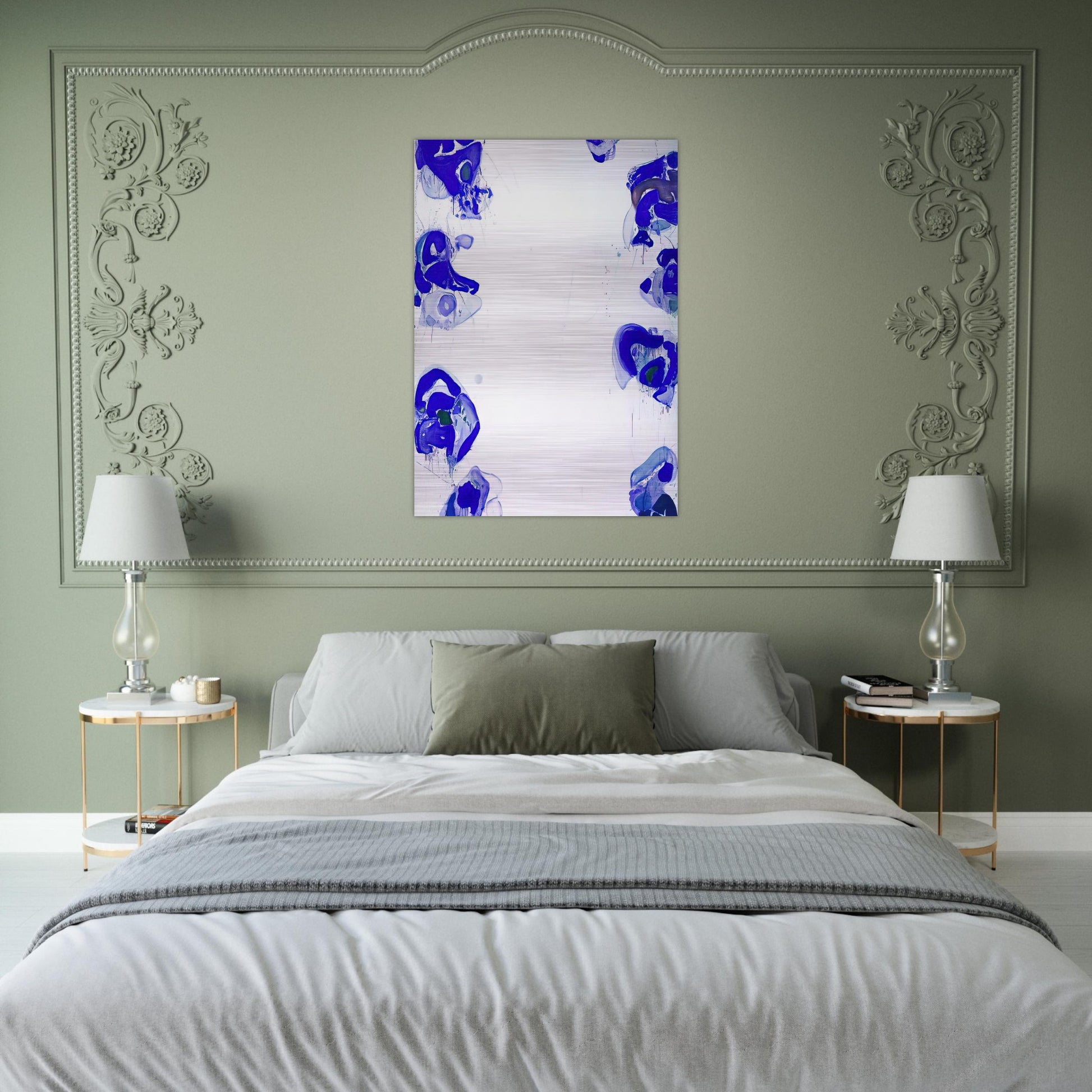 Blue Balls - Sam Francis Brushed Aluminum Print - 70x100 cm / 28x40 inches | Sam Francis Aluminum Print | Sam Francis Prints