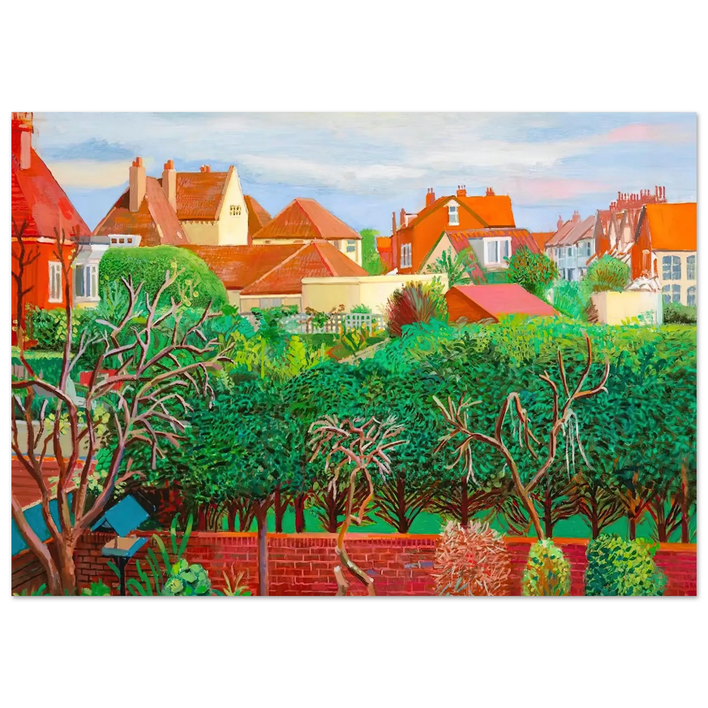 David Hockney - David Hockney Wall art - A1 (59.4 x 84.1  cm) - Premium Wooden Framed Poster With Fine Art Paper - Wood frame