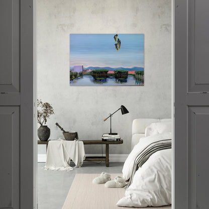 Echo Park Falling Angels - 1974 - Carlos Almaraz Brushed Aluminum Print - 70x100 cm / 28x40 inches | Carlos Almaraz Aluminum Print | Carlos Almaraz Prints