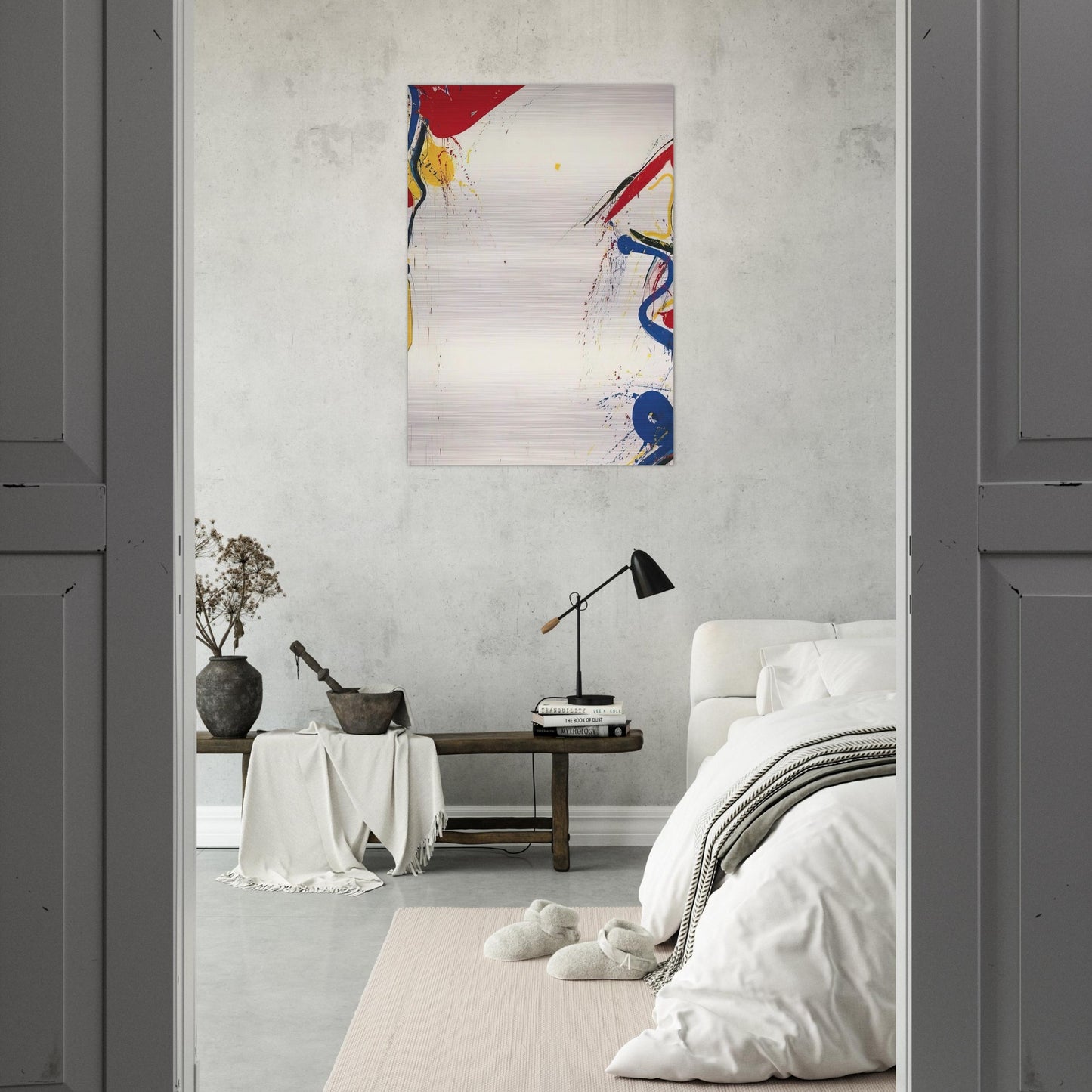 When White - Sam Francis Brushed Aluminum Print - 70x100 cm / 28x40 inches | Sam Francis Aluminum Print | Sam Francis Prints