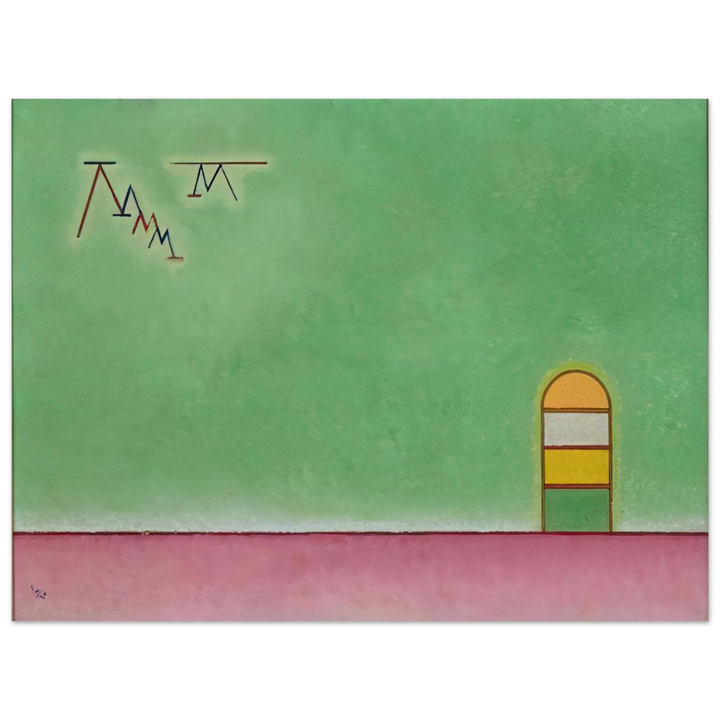 Wassily Kandinsky - GREEN EMPTYNESS 1930  75x100 cm / 30x40inches Fine Art Poster