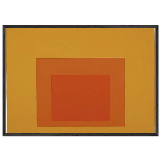 HOMAGE TO THE SQUARE 1967 - Josef Albers 70x100 cm / 28x40 inches Framed Art Print – Black Wooden Frame